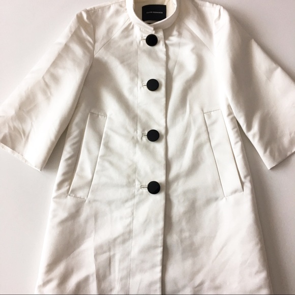 Club Monaco White Mod Swing Coat